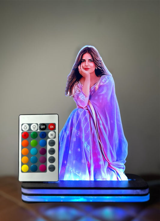 Multicolor acrylic photo lamp