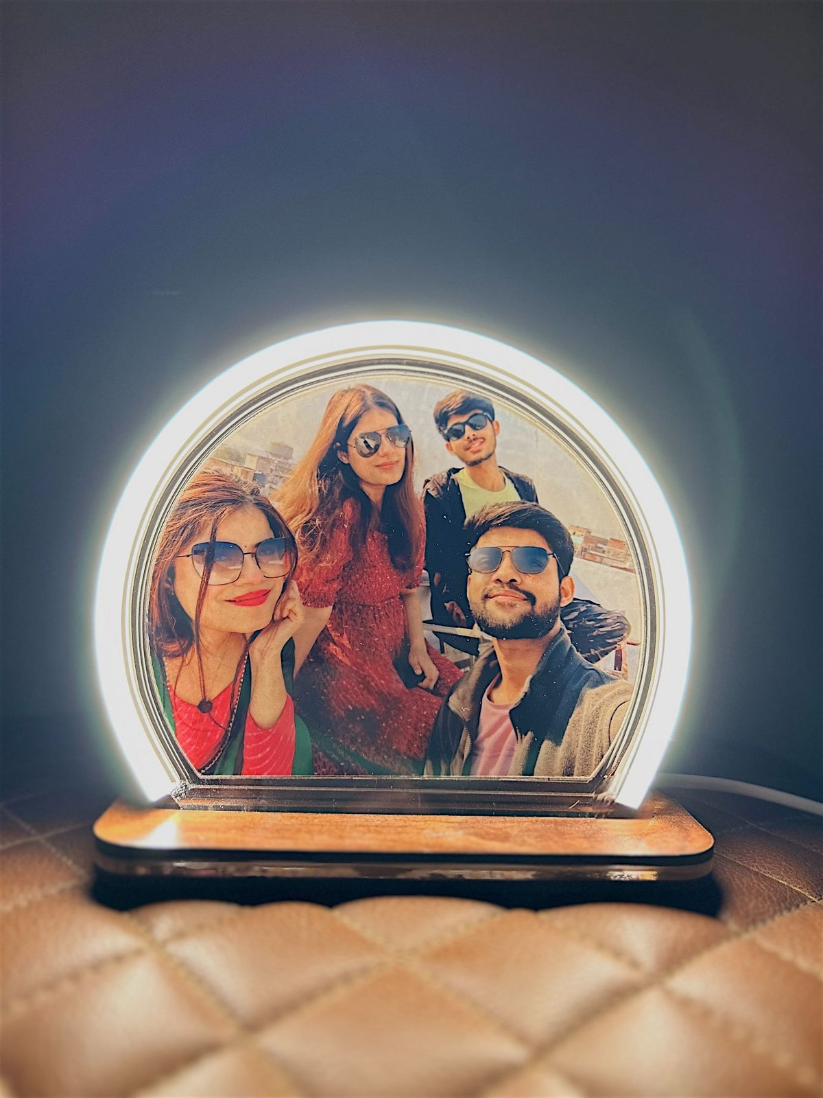 Acrylic neon frame with  base