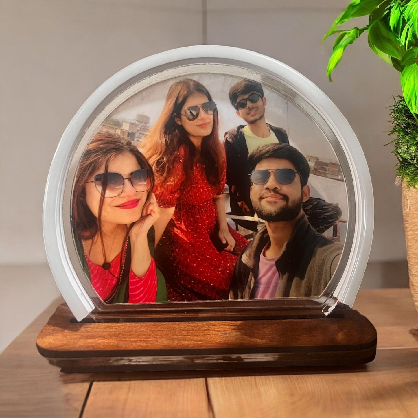 Acrylic neon frame with  base